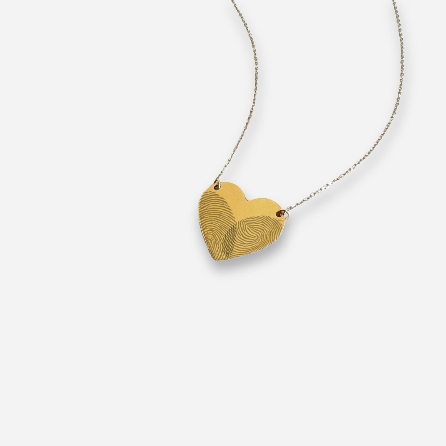 Fingerprint heart necklace