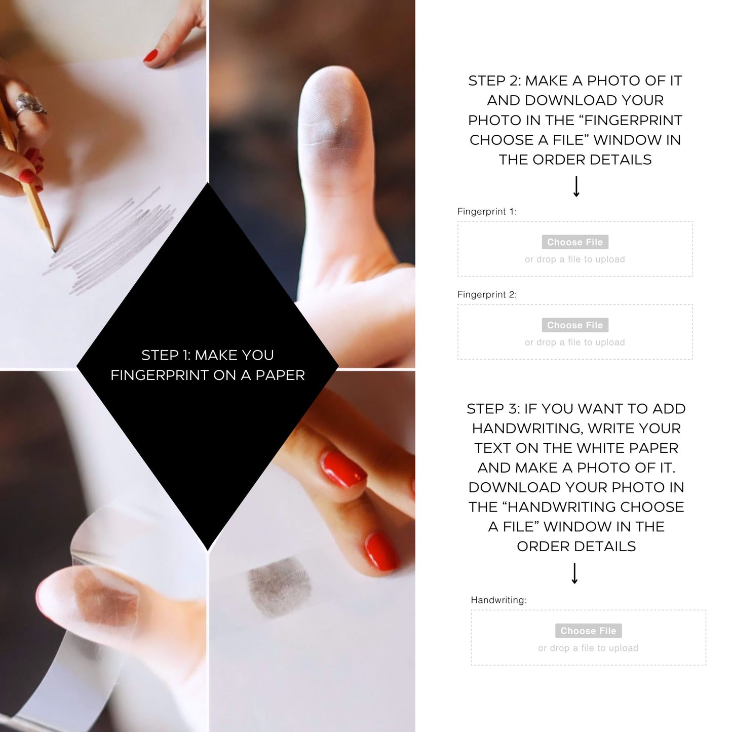 Fingerprint round disc necklace