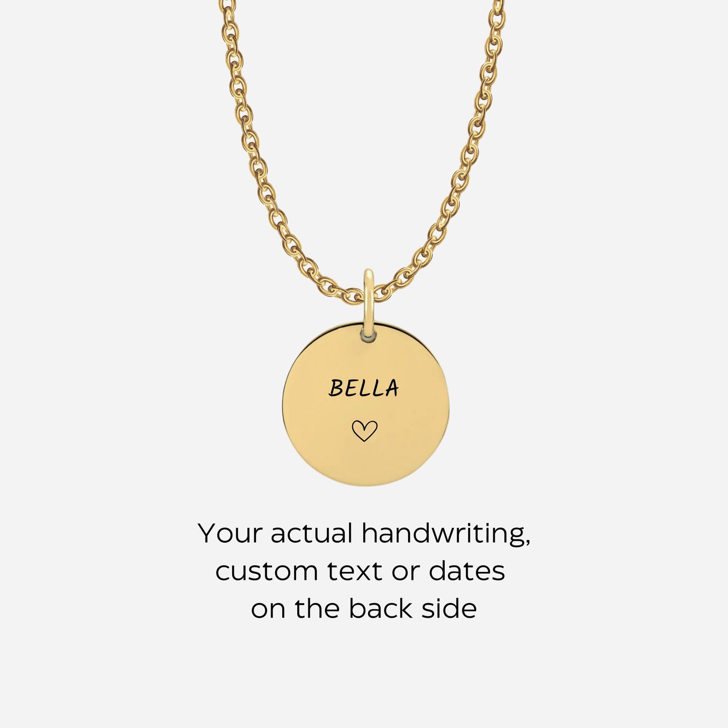 Pawprint round disc necklace