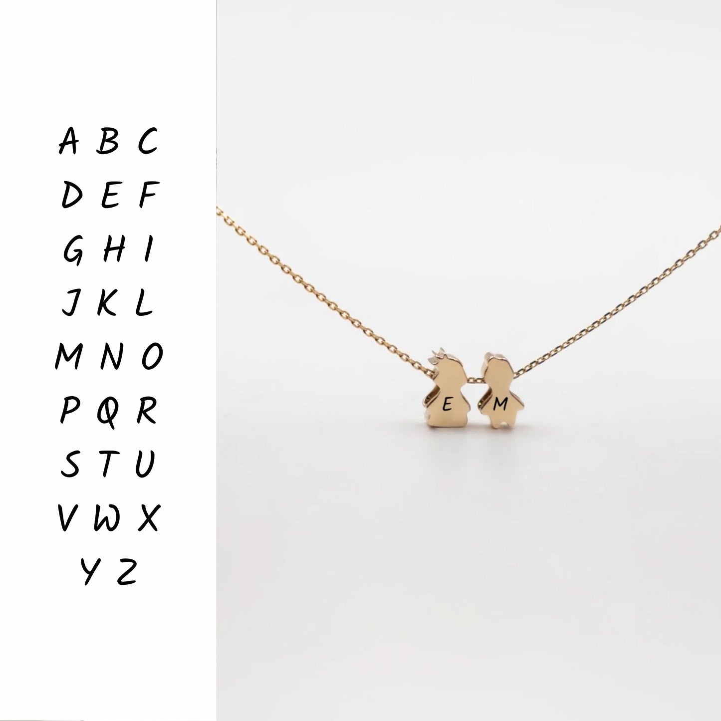 Kid charm mom necklace