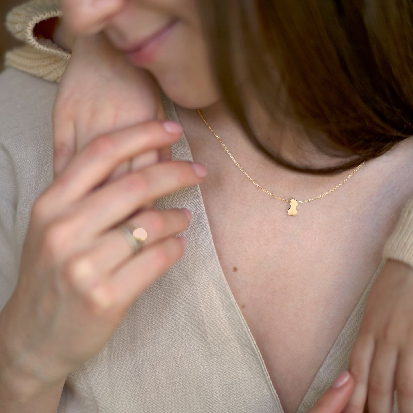 Kid charm mom necklace