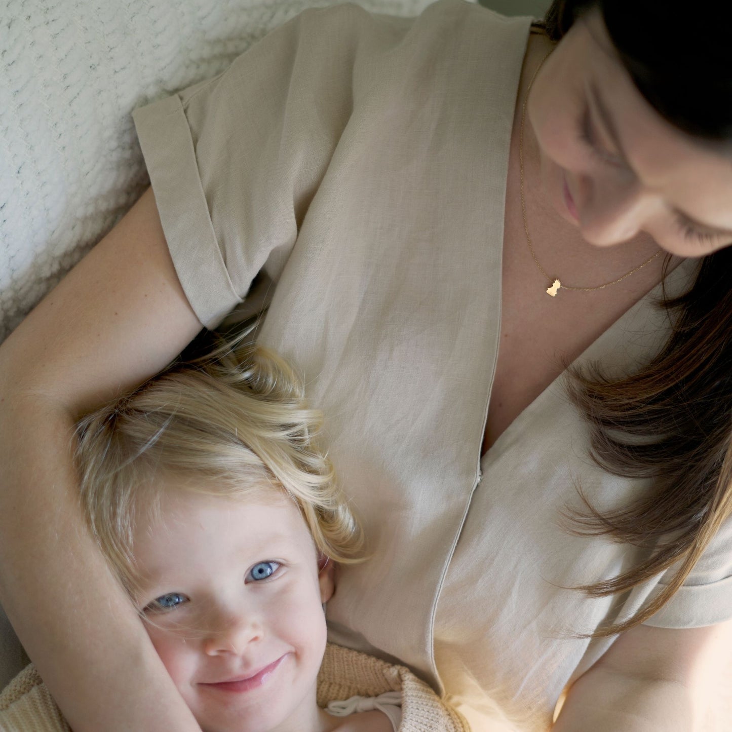 Kid charm mom necklace