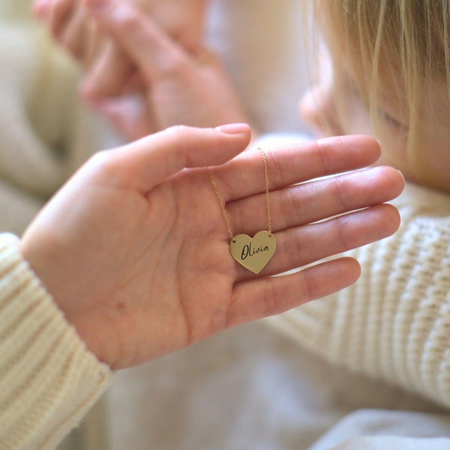 Fingerprint heart necklace