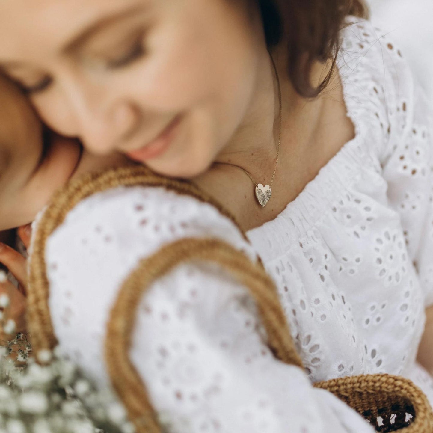 Fingerprint heart necklace