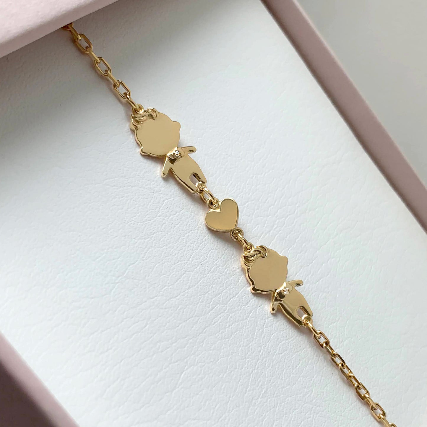 Personalized Mom bracelet with 2 boys charms