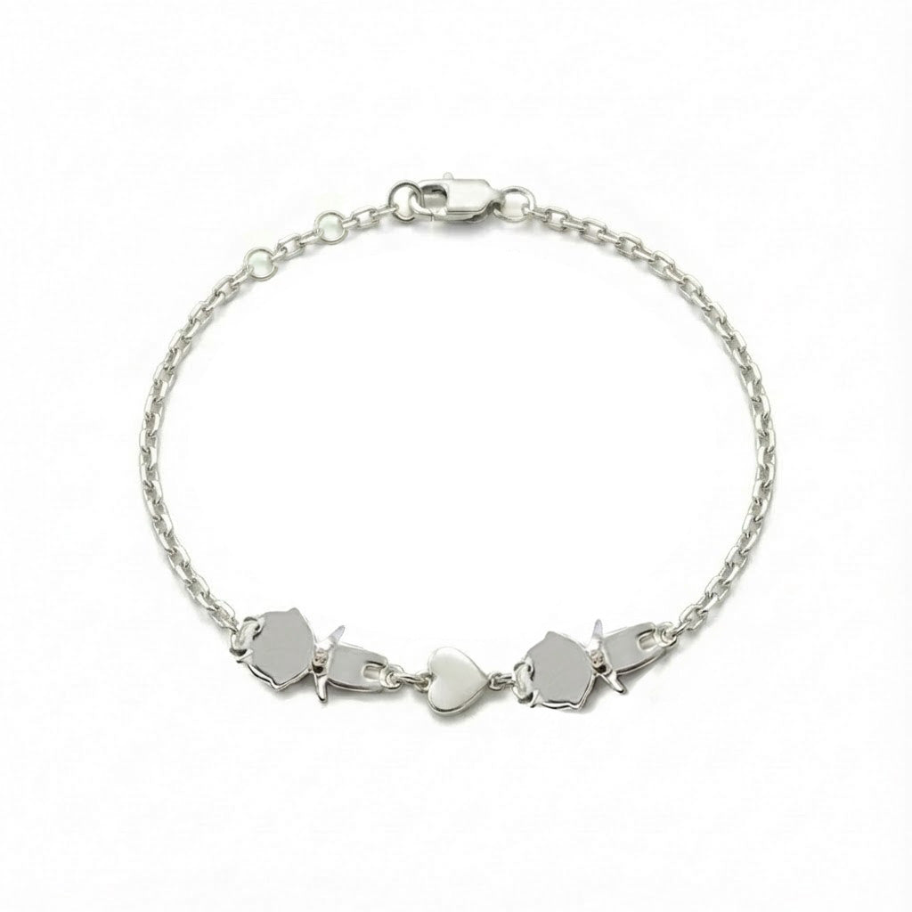 Personalized Mom bracelet with 2 boys charms