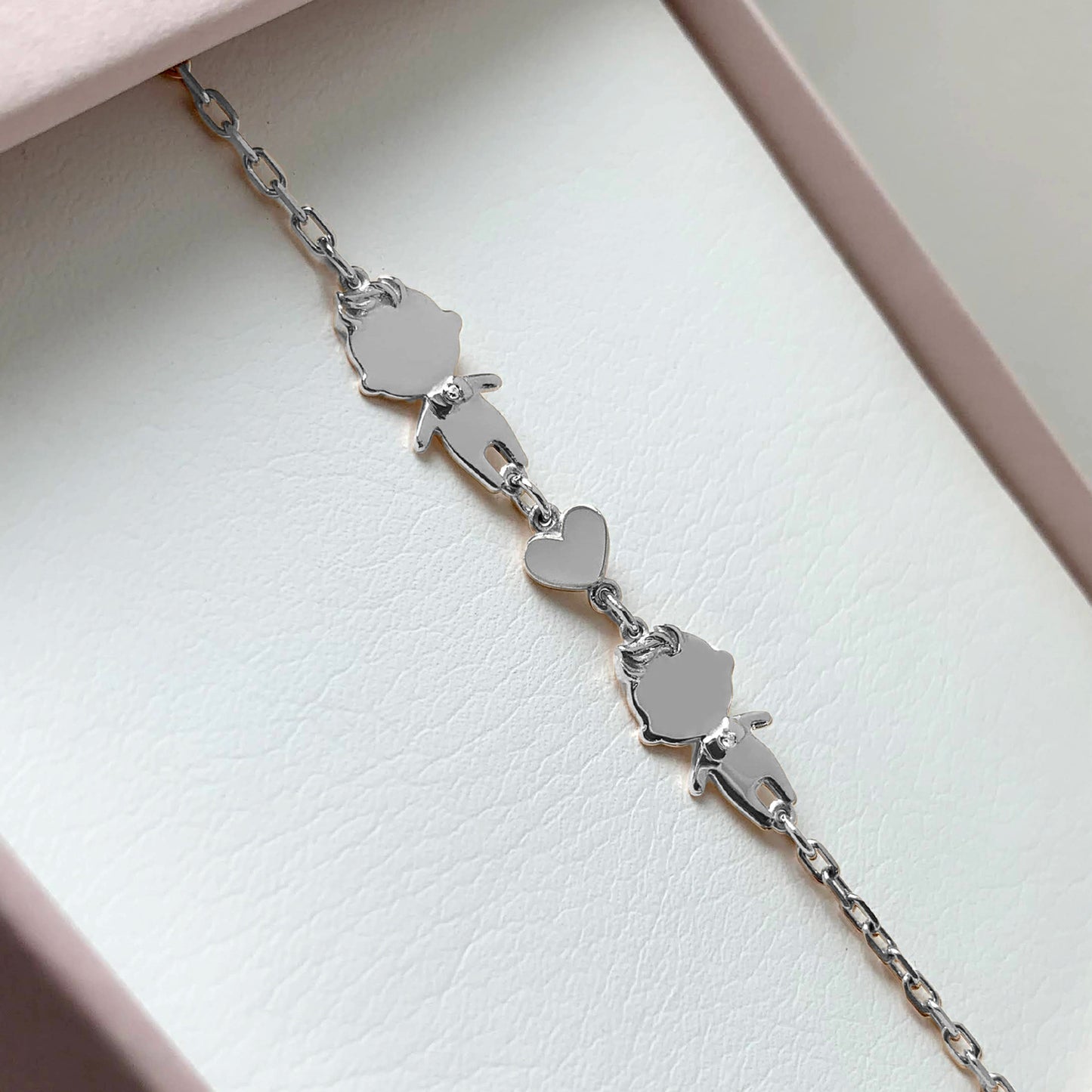 Personalized Mom bracelet with 2 boys charms
