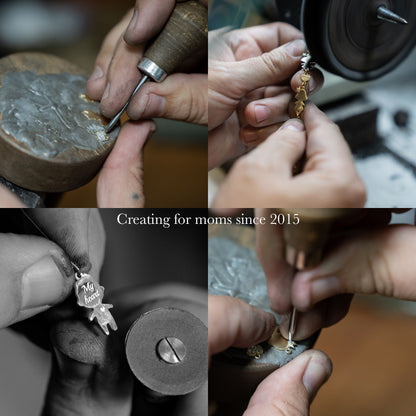 Personalized Mom bracelet with 1 boy charm