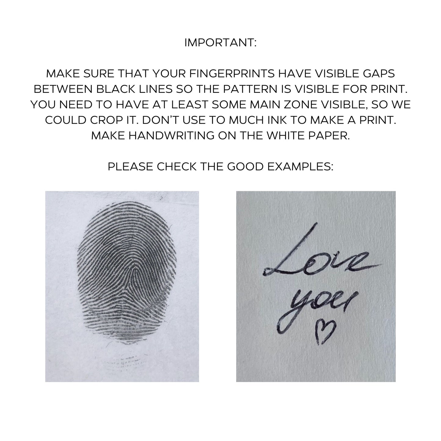 Fingerprint heart necklace