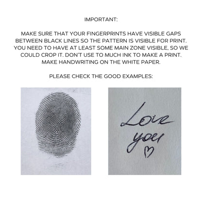 Fingerprint heart necklace