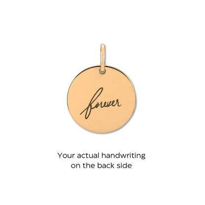 Fingerprint round disc necklace